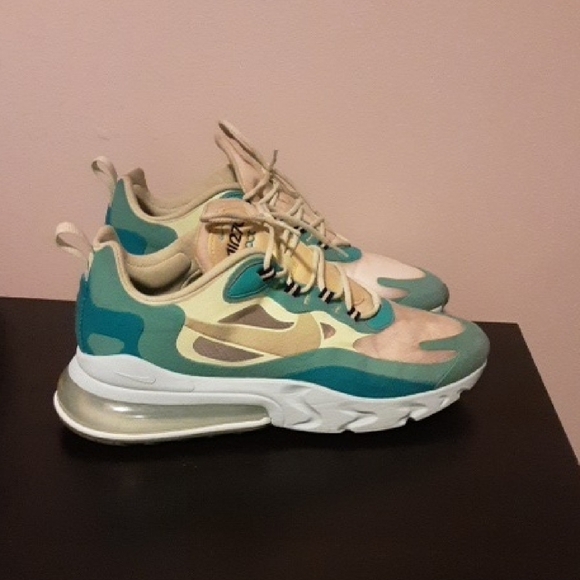 Nike Other - Nike Air Max 270 React in Teal and Beige Size 11.